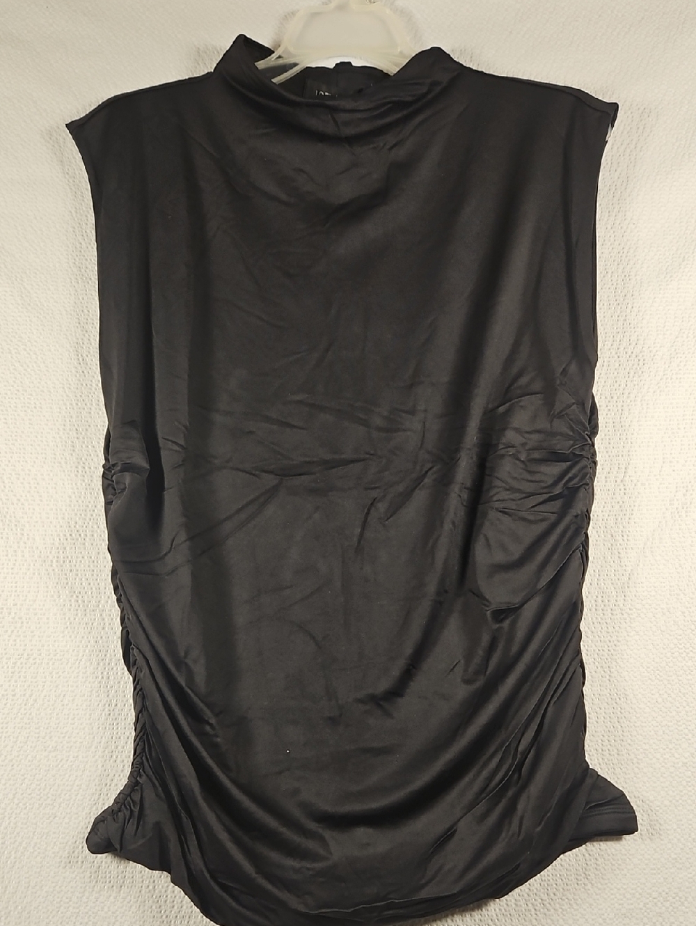 Loft Versa Black Sleeveless Ruched Side Top